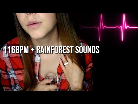 Thumping 116BPM Heartbeat + Rainforest Sounds [ASMR]