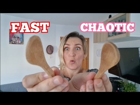 ⚠️ ASMR SUPER FAST AGGRESSIVE CHAOTIC with SPOON MOUTH SOUNDS!  LOFI🤯🍽️ #asmr #lofi #fast