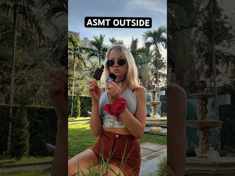 ASMR outside 🍦 #asmr #asmrfood #relaxing #nature #outside
