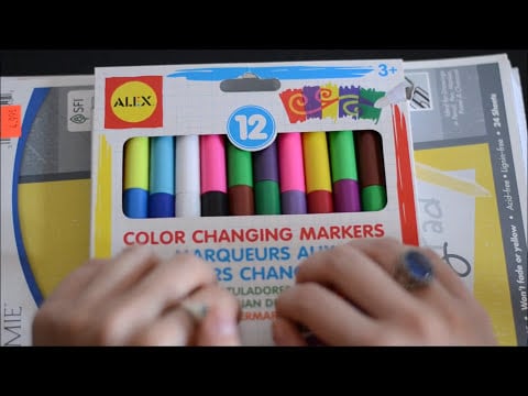 Doodling for ASMR / Color Changing Markers ( Scratching*Tapping*Marker Sounds*)