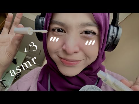 ASMR | pampering you + personal attention 😴🫶🏻 (glitter makeup, face brushing)