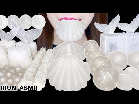 【ASMR】【咀嚼音 】CLEAR DESSERTS 透明のデザート KOHAKUTO BOBA JELLY MUKBANG 먹방 食べる音 EATINGSOUNDS NOTALKING