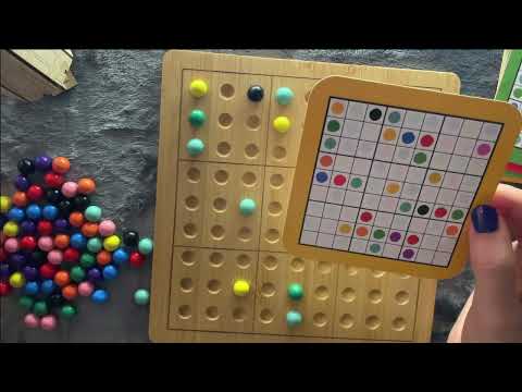 😴 ASMR - Wooden Colored Sudoku (Medium Difficulty)- Clicky Whispering 🎂