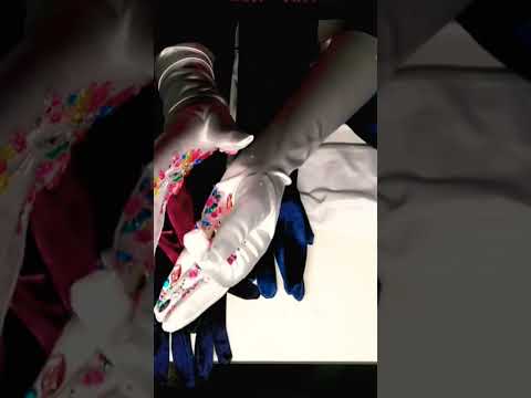 Rhinestones + Satin Gloves ASMR #asmrlikeasandbox #triggersforsleep #notalkingasmr