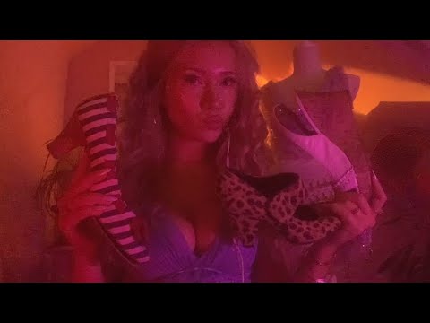 ASMR | my y2k heel collection (tapping, scratching, gripping & mouth sounds) 