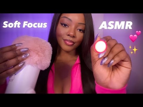 Soft Focus ASMR 🤍 | Soft Mouth Sounds, Hand Movements 🎧💋 + Light Triggers ✨
