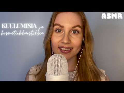 ASMR SUOMI | Kuulumisia & kosmetiikkaostoksia | kuiskailua, naputtelua & käsiliikkeitä