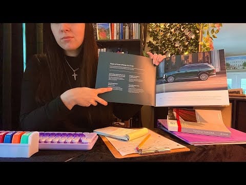 ASMR Car Sales Receptionist | Typing, Writing, Paper Shuffling, Crinkles, Soft Spoken