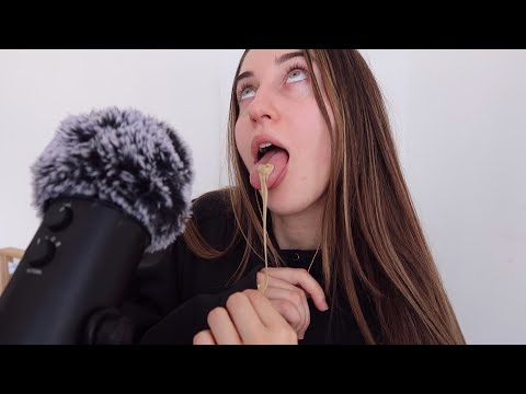 ASMR mouth sounds, ramble, inaudible whispers