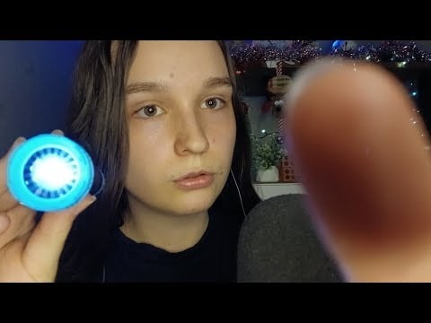 Asmr três gatilhos: lanterna, toco tu carita, cola no mic. Durma rapidamente com esse asmr 