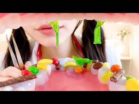 【ASMR】歯についた大量のお菓子を食べてお掃除します🦷🍭 Sweet Tooth Cleaning at the Dentist 