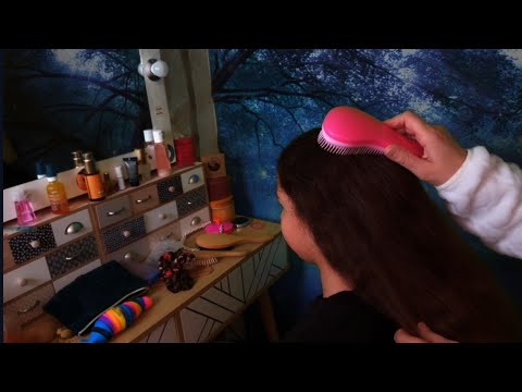 Asmr Français en Soft-spoken et en chuchoté, je brosse et coiffe les cheveux de "Maelys" ❤️
