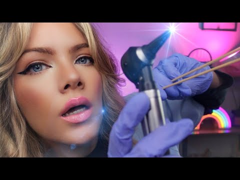 ASMR Unclogging your Clogged Ears | Otoscope Ear Inspection, Ear Cleaning, Hearing Test, Binaural