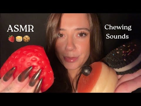 ASMR Fake Food & Mouth Sounds 🍓 🥞 🍪 