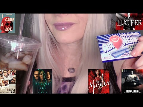 ASMR Gum Chewing & Soda Drinking Ramble | What I watch on Netflix | Whispered