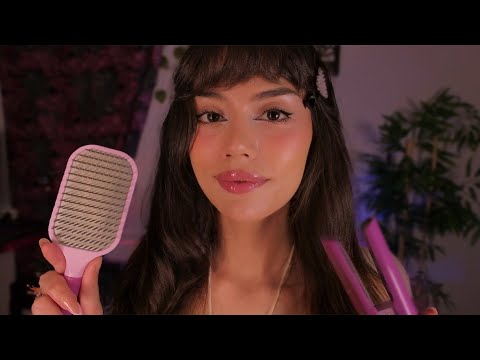 ASMR - Arle Beauty Salonu'nun ilk müşterisisin😍 Saç Makyaj ASMR