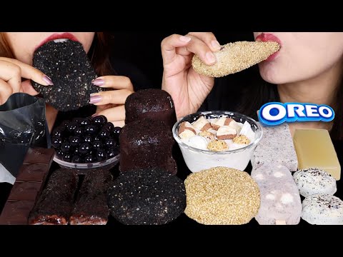 ASMR GIANT DAIFUKU MOCHI, GIANT CHOCOLATE MARSHMALLOWS, BLUEBERRY POPPING BOBA, HERSHEY'S, YOKAN 먹방