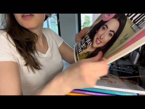 ASMR Page Turning & Squeezing Glossy Psychology Magazine