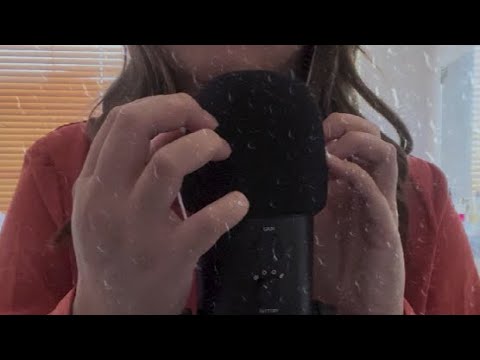 ASMR Slow Mic Scratching with Soothing Rain sounds ☔ (no talking)