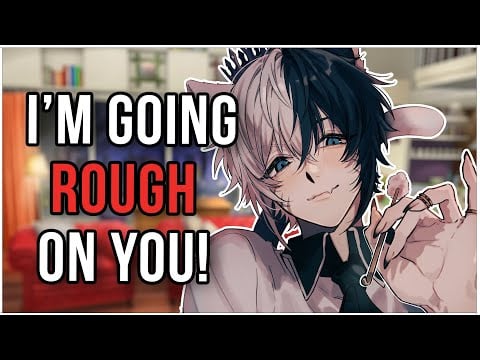 ASMR Roleplay | Rough Femboy Boyfriend Ear Cleaning (Fluffy Ear Picks)