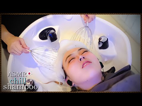 【ASMR】新感覚。CHILLなシャンプーとヘッドマッサージで癒します。/good sleep acmp shampoo