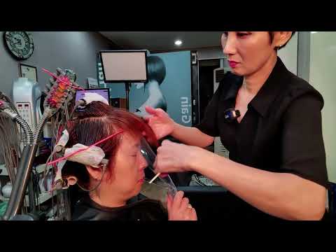 미용실ASMR (시각과청각의활성화) 동영상 1시간 28분 긴영상으로 컷트 염색 펌 시청을 만끽하시기를 바랍니다!!~Korean Hair salon ASMR (Visual and