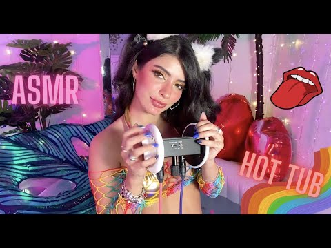 ASMR HOT TUB NOMS 🔥 👅  HAPPY PRIDE MONTH 🌈 💕 Licks MEOW | Cornelius Cat