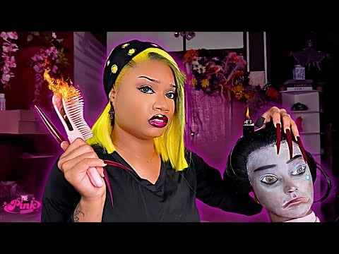 ASMR ~ Rude & Extra Ghetto Hairstylist Does Your Hair