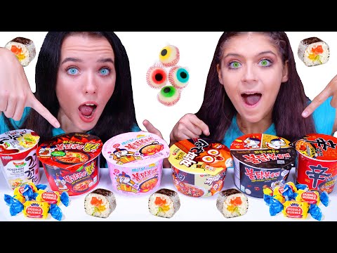 ASMR Mukbang Fire Spicy Noodle Challenge | EATING SOUNDS LILIBU