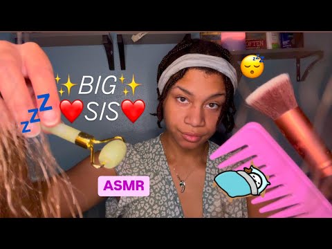 ASMR - SISTER GETS YOU READY FOR SCHOOL