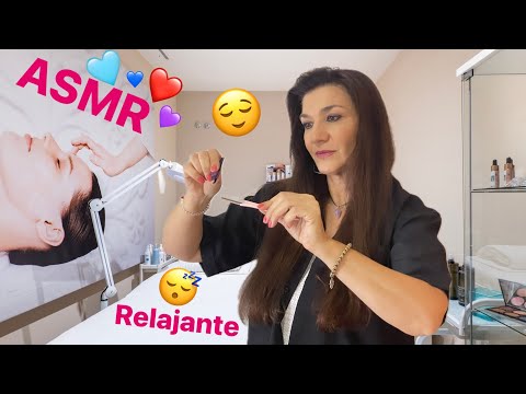 ASMR ❤ Spa Te diseño y te depilo las cejas, muy RELAJANTE con SUSURRO 🔊🎧😴