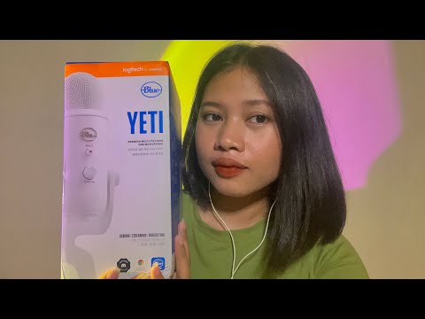 ASMR unboxing blue yeti microphone (whiteout)