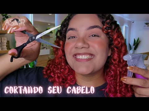 ASMR CORTANDO SEU CABELO 💇‍♀️✂️ #veda