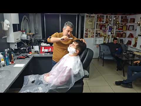 ASMR RELAXING HAIR CUTTING AND BODY MASSAGE WITH MUNUR ONKAN