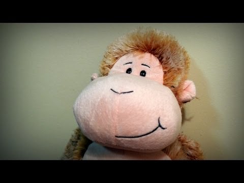 [ASMR] Binaural Plush Monkey Head Cleaning
