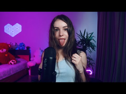 ASMR BRAIN MELTING SLOW AND FAST MOUTH SOUNDS, MERMAID BRUSH & GLASS DROPPER NIBBLING