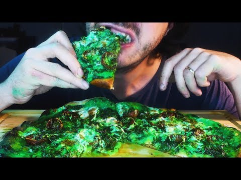 Making St. Patricks Day PIZZA ! ASMR ( Real Sounds ) 자막 字幕  उपशीर्षक | Nomnomsammieboy