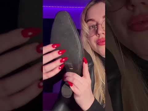 Leather Boots ASMR #asmr #leather #boots #asmrvideo #asmrvideo #asmrcommunity #asmrsound #shoes