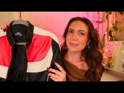 ASMR Haul & Thrifted Fashion🧥🤎 Soft-Spoken 🤎 Leather Sounds, Jewelry, My DePop Experience