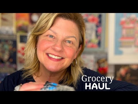 ASMR August Grocery Haul | 25 Tingly Items | Featuring Long Nails Tapping on Cardboard, Plastic 💗