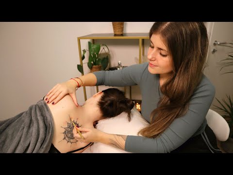 ASMR Trigger Point Therapy with Back Exam | Acupressure Massage | Real Person Roleplay