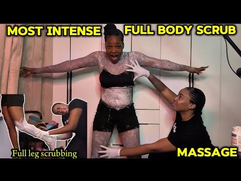 ASMR: FAST&AGGRESSIVE FULL BODY SCRUB,LEG SPIT PAINT, TUMMY RUB, ARMPIT CLEANING, BACK TAPPING RELAX