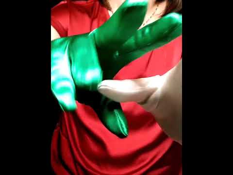 Mrs Claus 🧑🏼‍🎄 is that you?? #Satin #Gloves #handmovementsasmr #asmrlikeasandbox #relax
