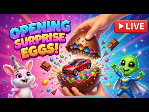 🔴 LIVE ASMR Surprise Eggs Unboxing Huge Kinder Joy + Mystery Toys! #kinderjoy #trending #viral
