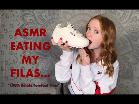 ASMR - Eating My FILA Disruptor 2 Shoes - {100% Edible Fondant}