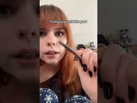 fixing your middle part #asmr