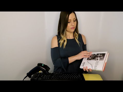 ASMR Library Roleplay {Dust Jacket Crinkles, Scanner, Typing, Soft Spoken}