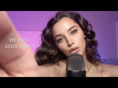 my first asmr video (brushing, tapping, less talking, soft kisses)