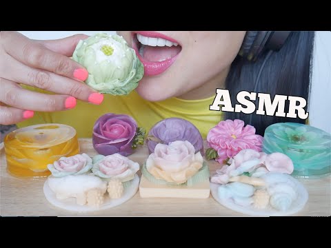 ASMR DELICATE WAX CANDY + PRETTIEST RAINDROP JELLO (EATING SOUNDS) NO TALKING | SAS-ASMR