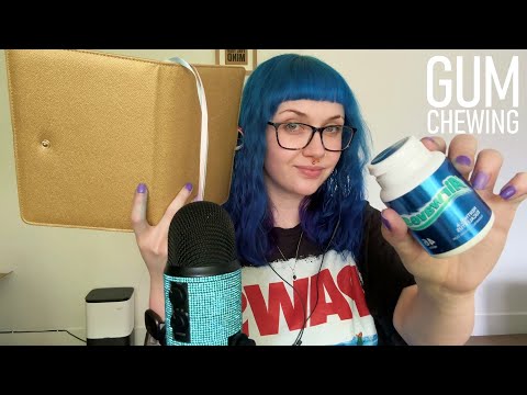 ASMR Loud Gum Chewing & Journalling (Sticking, Paper Sounds & Writing)